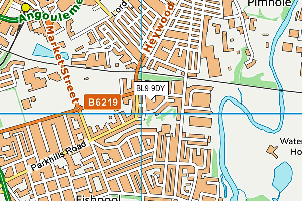 BL9 9DY map - OS VectorMap District (Ordnance Survey)