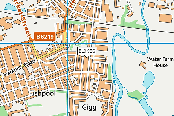 BL9 9EG map - OS VectorMap District (Ordnance Survey)