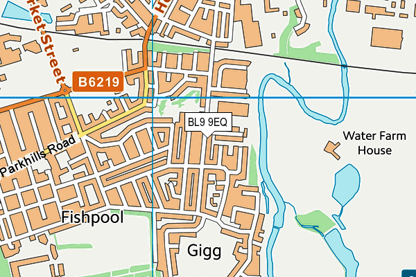 BL9 9EQ map - OS VectorMap District (Ordnance Survey)