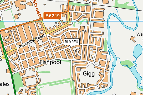 BL9 9EU map - OS VectorMap District (Ordnance Survey)