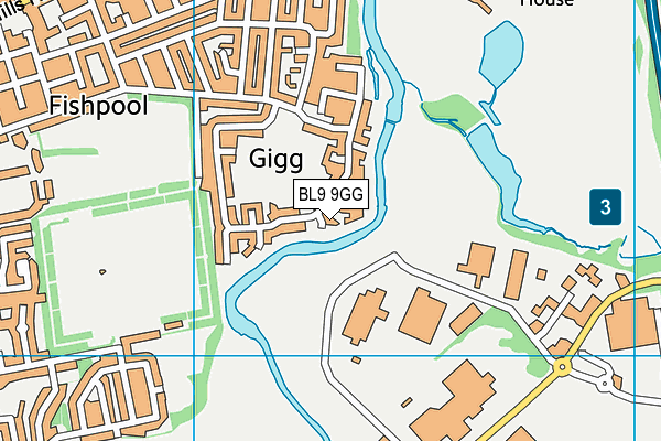 BL9 9GG map - OS VectorMap District (Ordnance Survey)