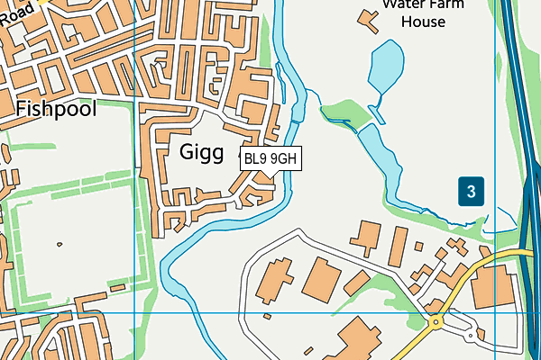 BL9 9GH map - OS VectorMap District (Ordnance Survey)