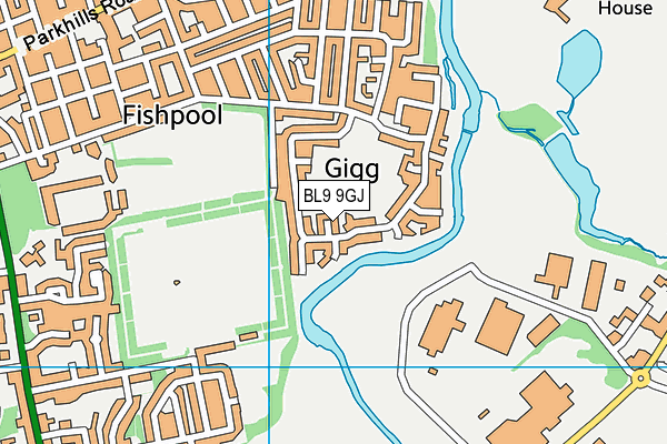BL9 9GJ map - OS VectorMap District (Ordnance Survey)