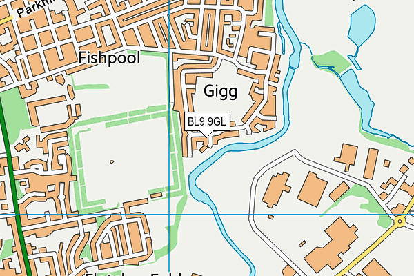 BL9 9GL map - OS VectorMap District (Ordnance Survey)