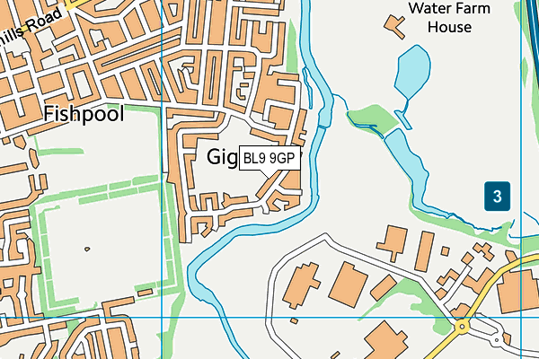 BL9 9GP map - OS VectorMap District (Ordnance Survey)