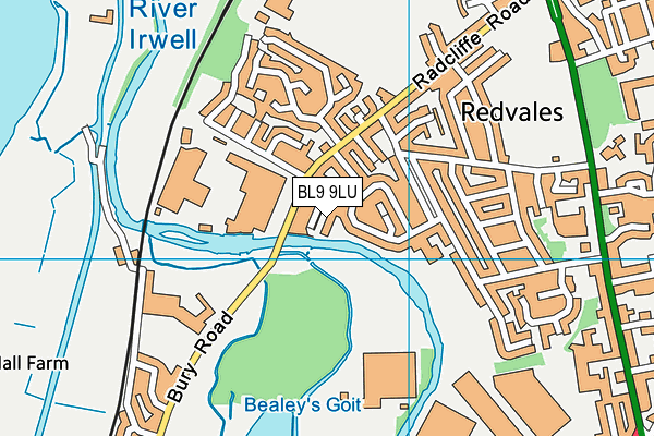 BL9 9LU map - OS VectorMap District (Ordnance Survey)