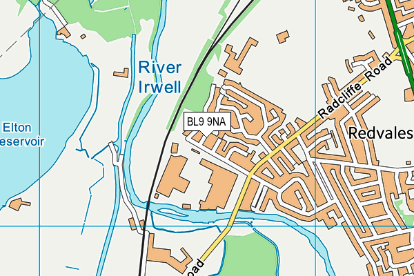 BL9 9NA map - OS VectorMap District (Ordnance Survey)