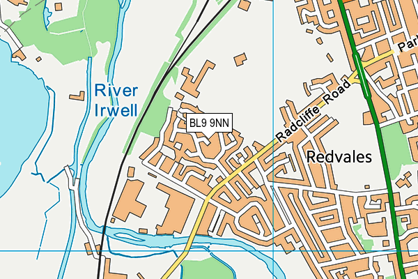 BL9 9NN map - OS VectorMap District (Ordnance Survey)