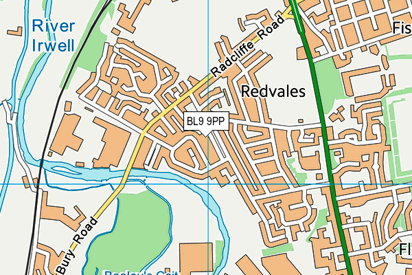 BL9 9PP map - OS VectorMap District (Ordnance Survey)