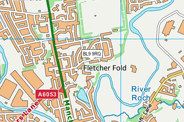 BL9 9RQ map - OS VectorMap District (Ordnance Survey)