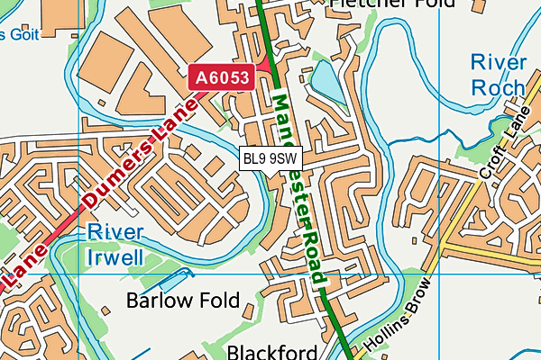 BL9 9SW map - OS VectorMap District (Ordnance Survey)