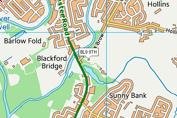 BL9 9TH map - OS VectorMap District (Ordnance Survey)