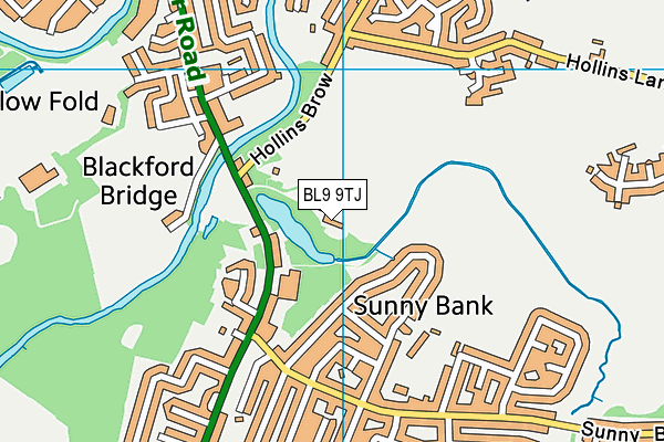 Bury Golf Club map (BL9 9TJ) - OS VectorMap District (Ordnance Survey)