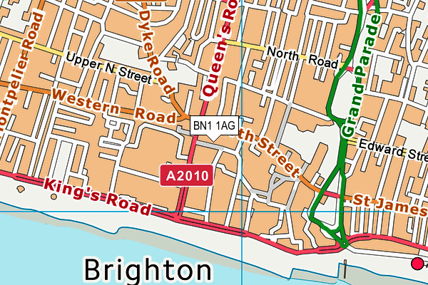 BN1 1AG map - OS VectorMap District (Ordnance Survey)