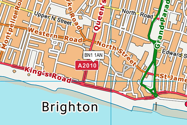 BN1 1AN map - OS VectorMap District (Ordnance Survey)