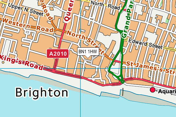 BN1 1HW map - OS VectorMap District (Ordnance Survey)