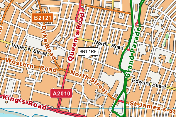 BN1 1RF map - OS VectorMap District (Ordnance Survey)