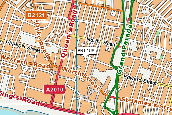 BN1 1US map - OS VectorMap District (Ordnance Survey)