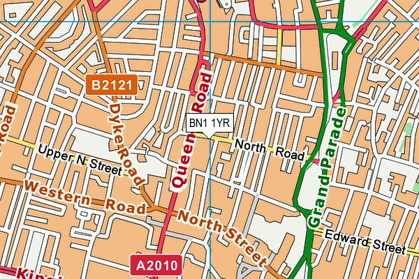 Puregym (Brighton Central) map (BN1 1YR) - OS VectorMap District (Ordnance Survey)