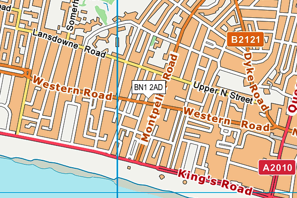 BN1 2AD map - OS VectorMap District (Ordnance Survey)