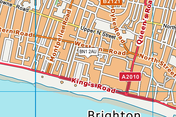 BN1 2AU map - OS VectorMap District (Ordnance Survey)