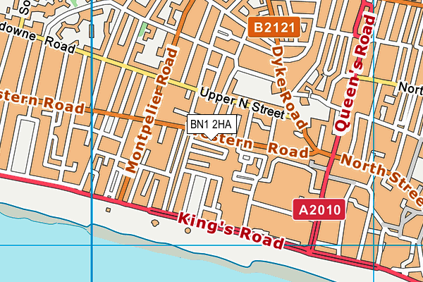 BN1 2HA map - OS VectorMap District (Ordnance Survey)