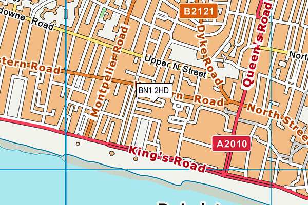 BN1 2HD map - OS VectorMap District (Ordnance Survey)