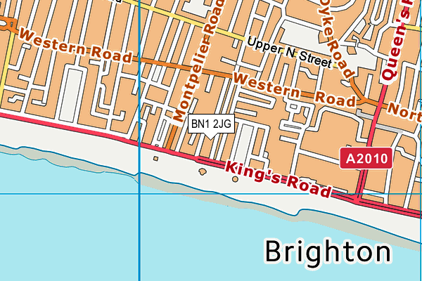 BN1 2JG map - OS VectorMap District (Ordnance Survey)