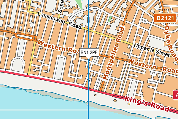 BN1 2PF map - OS VectorMap District (Ordnance Survey)