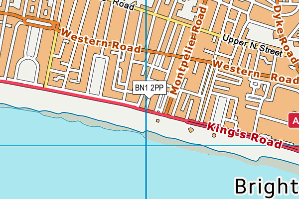 Poolside Leisure Club (Brighton) (Closed) map (BN1 2PP) - OS VectorMap District (Ordnance Survey)