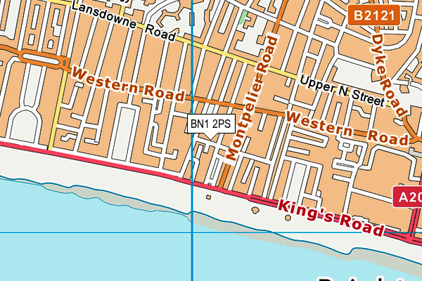 BN1 2PS map - OS VectorMap District (Ordnance Survey)