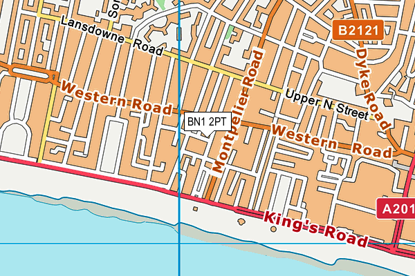 BN1 2PT map - OS VectorMap District (Ordnance Survey)