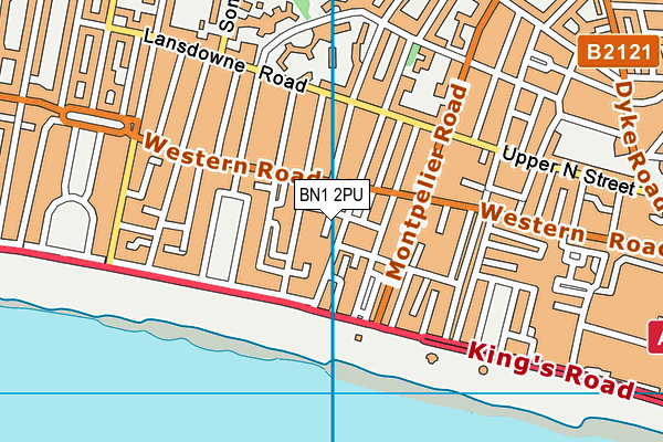 BN1 2PU map - OS VectorMap District (Ordnance Survey)