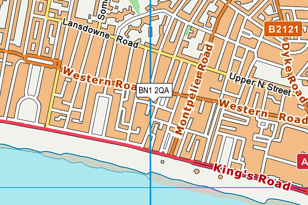 BN1 2QA map - OS VectorMap District (Ordnance Survey)