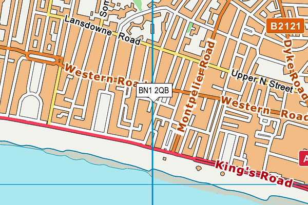 BN1 2QB map - OS VectorMap District (Ordnance Survey)