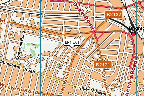 BN1 3AH map - OS VectorMap District (Ordnance Survey)