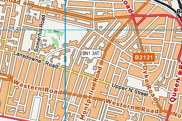 Brighton Girls map (BN1 3AT) - OS VectorMap District (Ordnance Survey)
