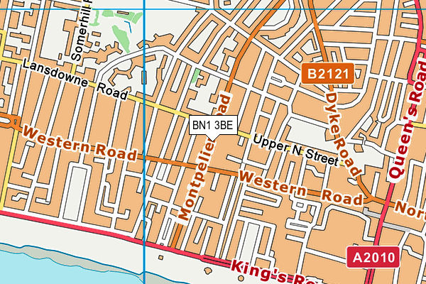 BN1 3BE map - OS VectorMap District (Ordnance Survey)