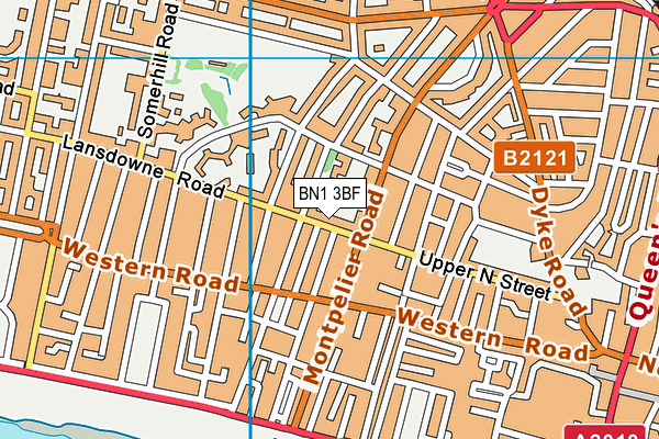 BN1 3BF map - OS VectorMap District (Ordnance Survey)