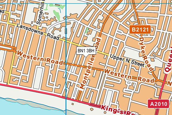 BN1 3BH map - OS VectorMap District (Ordnance Survey)