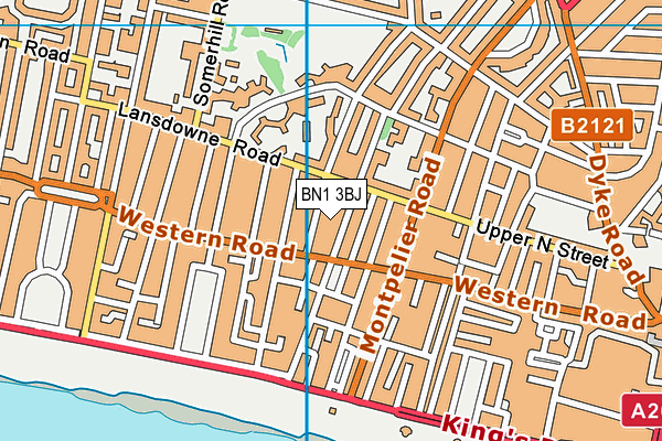 BN1 3BJ map - OS VectorMap District (Ordnance Survey)