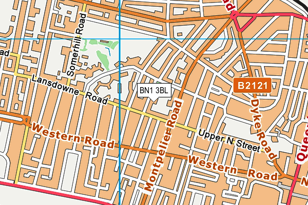 BN1 3BL map - OS VectorMap District (Ordnance Survey)
