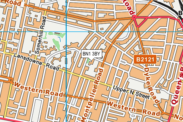 BN1 3BY map - OS VectorMap District (Ordnance Survey)