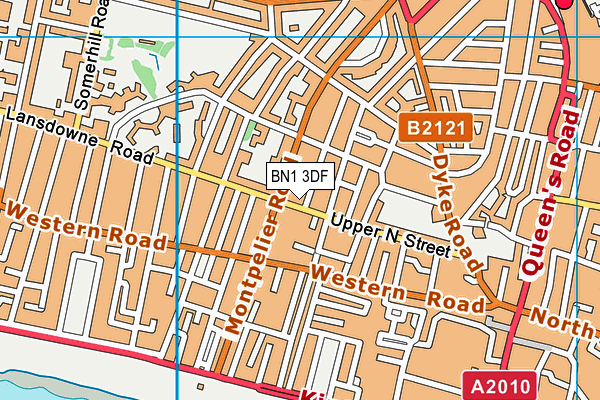 BN1 3DF map - OS VectorMap District (Ordnance Survey)