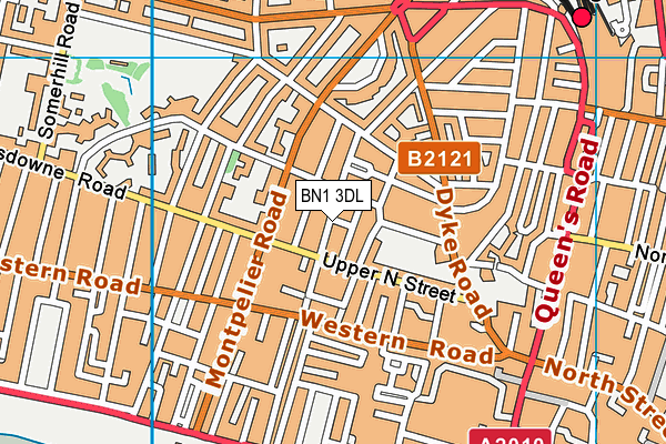 BN1 3DL map - OS VectorMap District (Ordnance Survey)