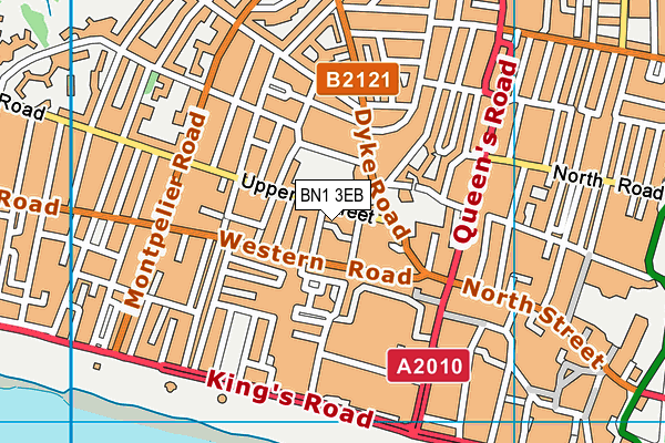 BN1 3EB map - OS VectorMap District (Ordnance Survey)