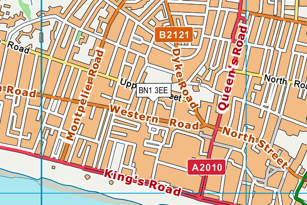 BN1 3EE map - OS VectorMap District (Ordnance Survey)