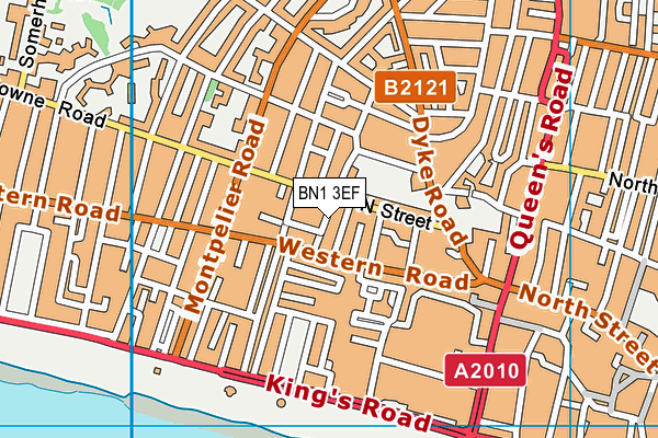 BN1 3EF map - OS VectorMap District (Ordnance Survey)
