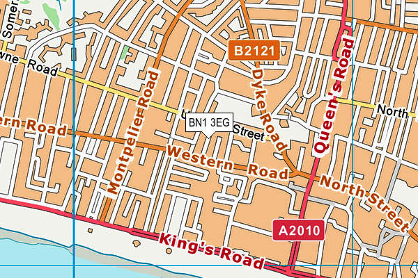 BN1 3EG map - OS VectorMap District (Ordnance Survey)