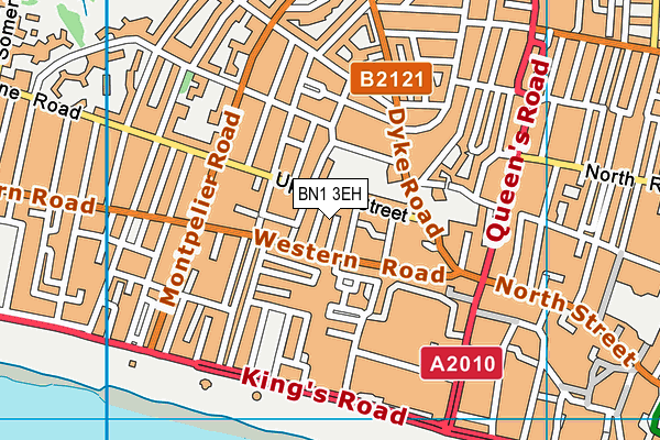 BN1 3EH map - OS VectorMap District (Ordnance Survey)